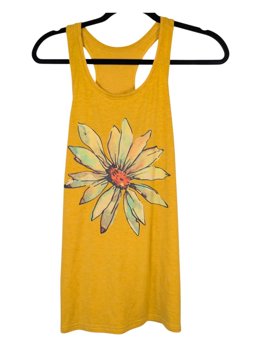 Yellow Racerback Tank with Tag - Picture 2 of 5